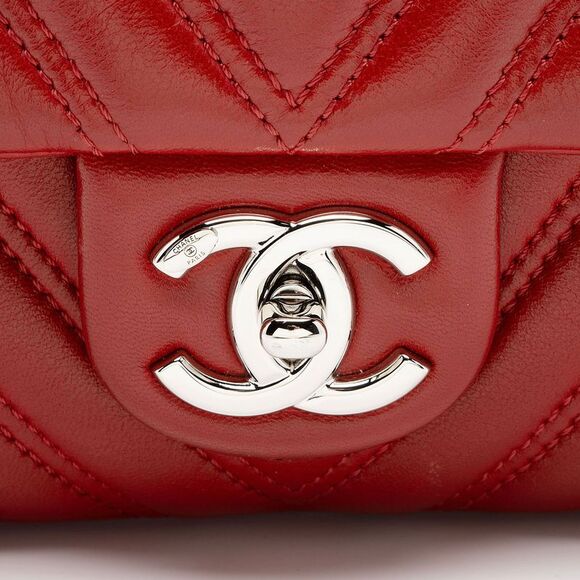 Chanel Chevron Lambskin Classic Jumbo Single Flap Bag - Picture 9 of 15